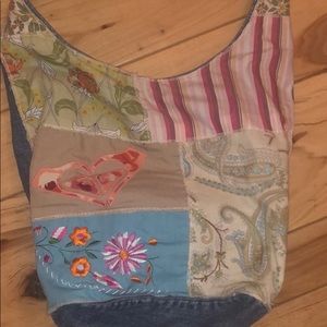 Roxy Patterned Denim Shoulder Bag